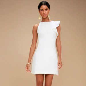 Dinah White One-Shoulder Dress in Size XL